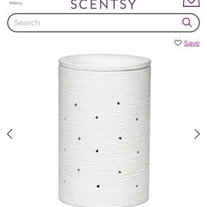 Scentsy Etched Core White Ceramic Warmer